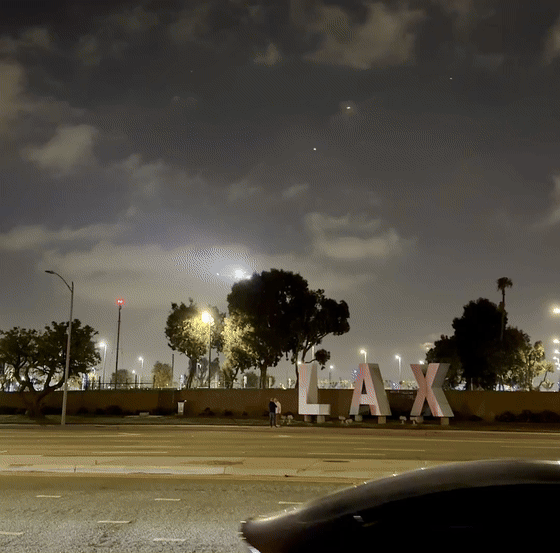 Walking from LAX toward In-N-Out